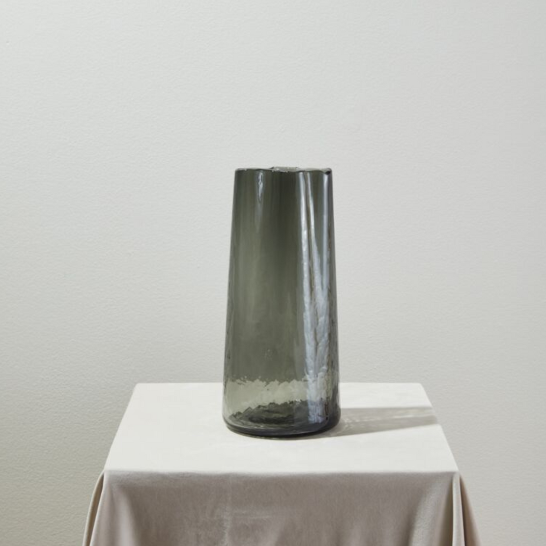 Smoky Glass Tall Vase