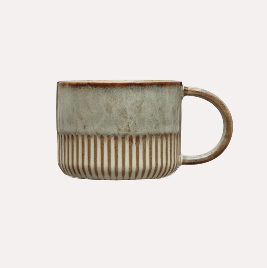 Stoneware Mug with Crimped Bottom
