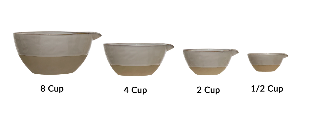 Stoneware Batter Bowls with Glaze